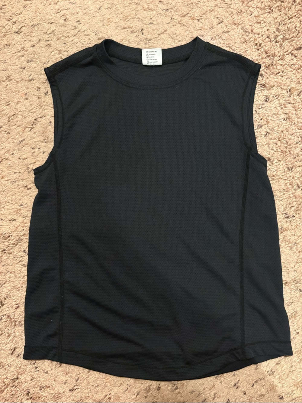 Unbranded Kids Black Athletic Tank Top